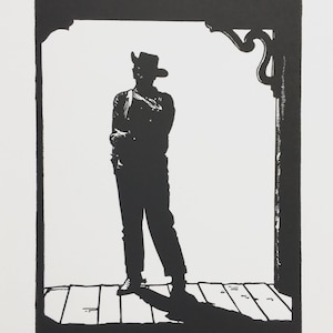 John Wayne | The Searchers | Handmade Limited Edition Linocut Print