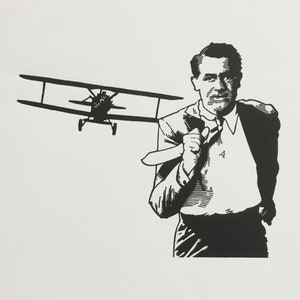 Cary Grant | North by Northwest | Handmade Limited Edition Linocut Print