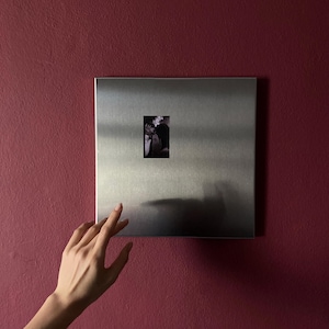 Stainless Steel Magnetic Picture Frame – Metal Photo Frame for Instax – Modern Industrial Wall Decor