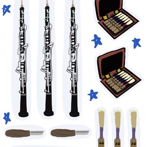 Oboe Sticker Sheets (2 Sheets)