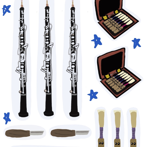 Oboe Sticker Sheets (2 Sheets)