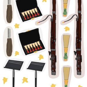 Bassoon Sticker Sheets (2 Sheets)