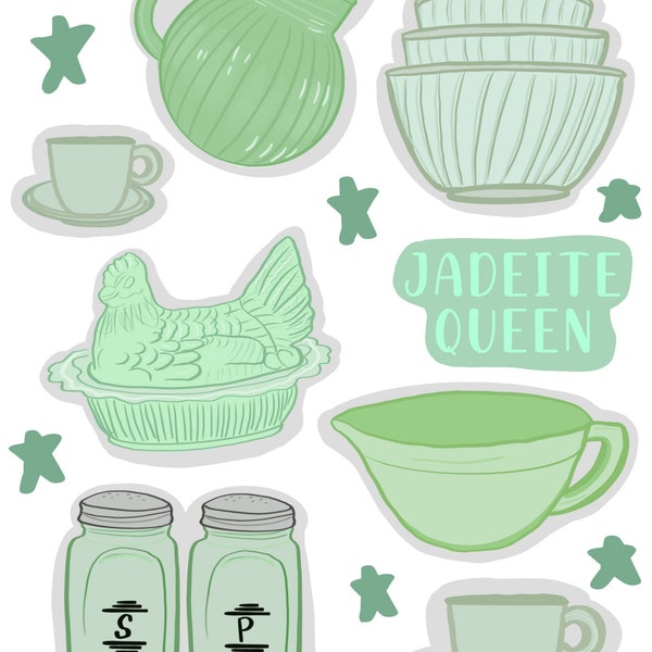 Fire King Jadeite Stickers