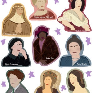 Female Composer Sticker Sheets