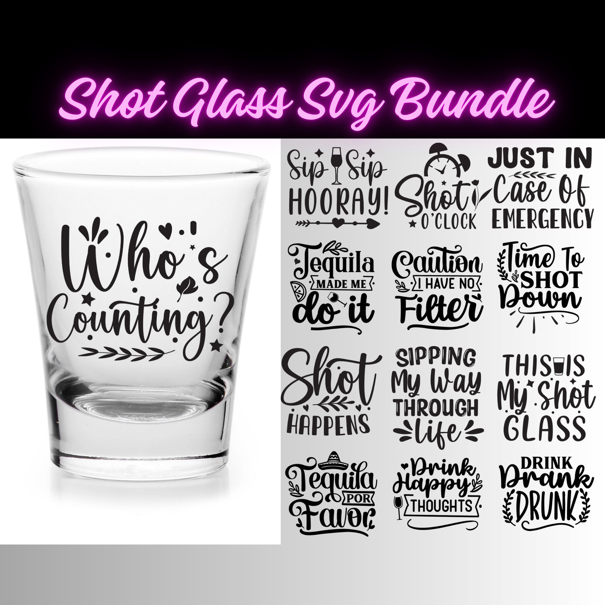 Sublimation gold rim shot glass (short) – We Sub'N