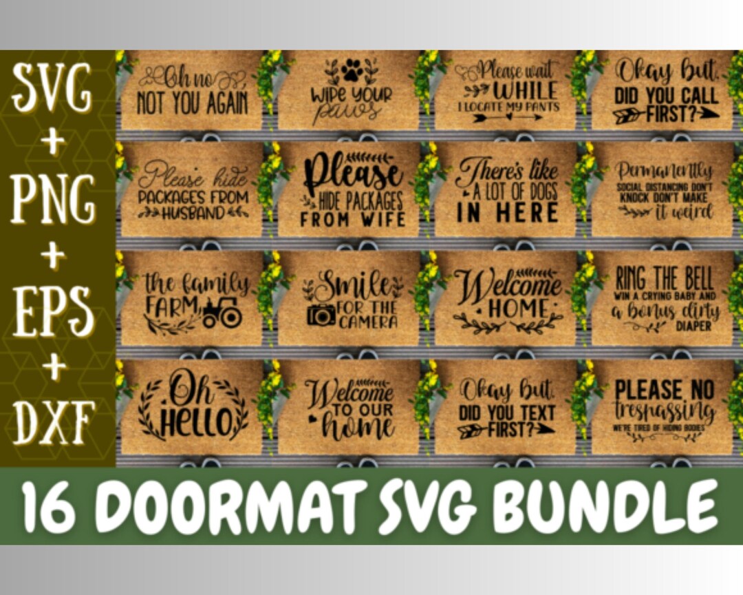 Doormat Svg Bundle Funny Doormat Svg Sarcastic Doormat Svg Etsy