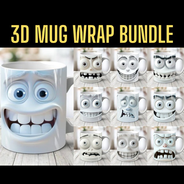 Funny Sarcastic 3D Mug Wrap Bundle, 27 Unique Designs, 27 PNG Files, For Sublimation Printing