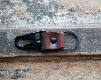 Horween Shell Cordovan Keychain | Luxury Leather Key Fob | Gift for Him or Her