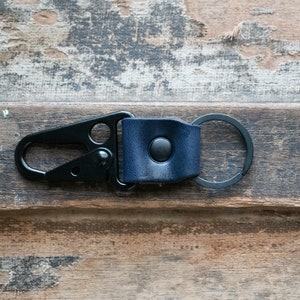 Leather Clip Keychain, Handmade Leather Keychain, EDC Keychain, Premium Leather Keychain, Tactical Keychain, Minimalist Key fob image 7