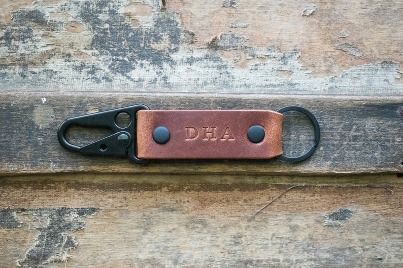 Personalized Leather Keychain, Leather Clip Keychain, EDC Keychain, Premium Leather Keychain, Tactical Keychain, Personalized Key fob, Gifts image 9