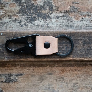 Leather Clip Keychain, Handmade Leather Keychain, EDC Keychain, Premium Leather Keychain, Tactical Keychain, Minimalist Key fob Natural