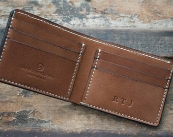 The JO - Premium Leather Wallet, Hermann Oak Wallet, Horween Leather Bifold Wallet, Personalized Bifold Wallet, Gifts for Him