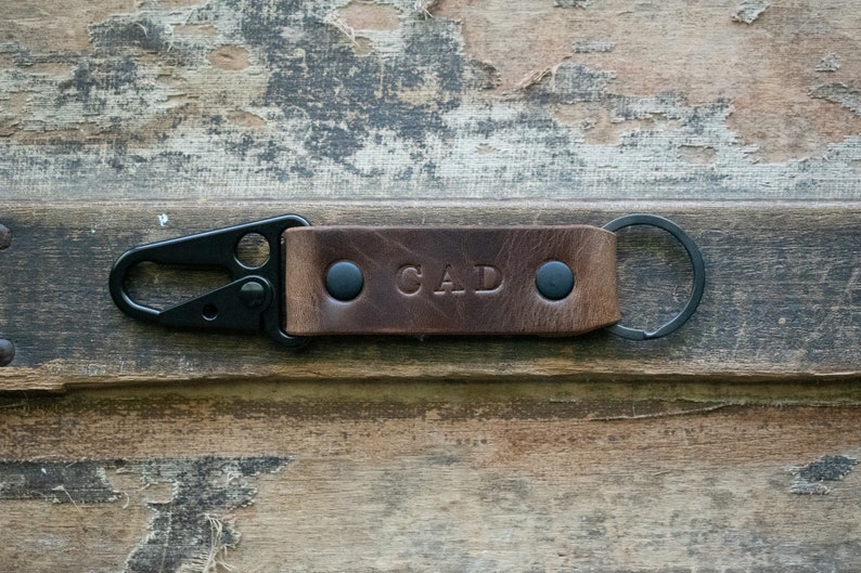 Personalized Leather Keychain, Leather Clip Keychain, EDC Keychain, Premium Leather Keychain, Tactical Keychain, Personalized Key fob, Gifts image 8