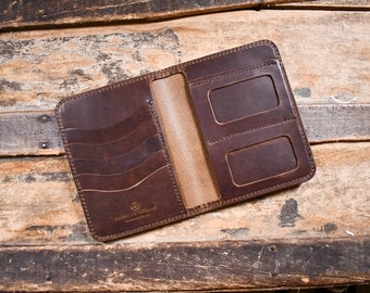The Aviator- Handmade Horween Leather Pilot Travel Wallet, Personalized Premium Full Grain Aviaton Passport Wallet, Gift for Him Her