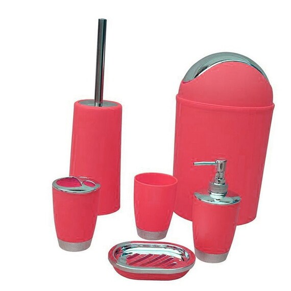 Bathroom Accessories Set 6 Pieces Bath Ensemble Etsy