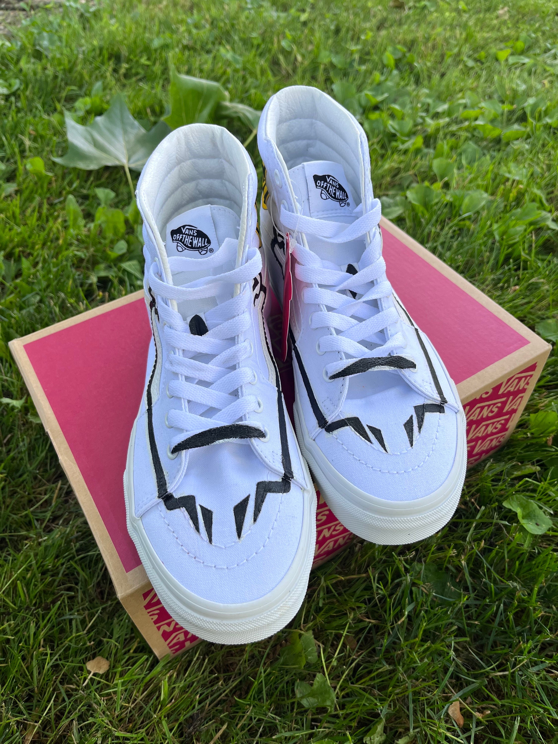 Jujutsu Kaizen 10.5 Vans Shoes with custom painted Anime Design Jujutsu Kaisen Inspired High Top Vans/anime Shoes - Etsy main image 2