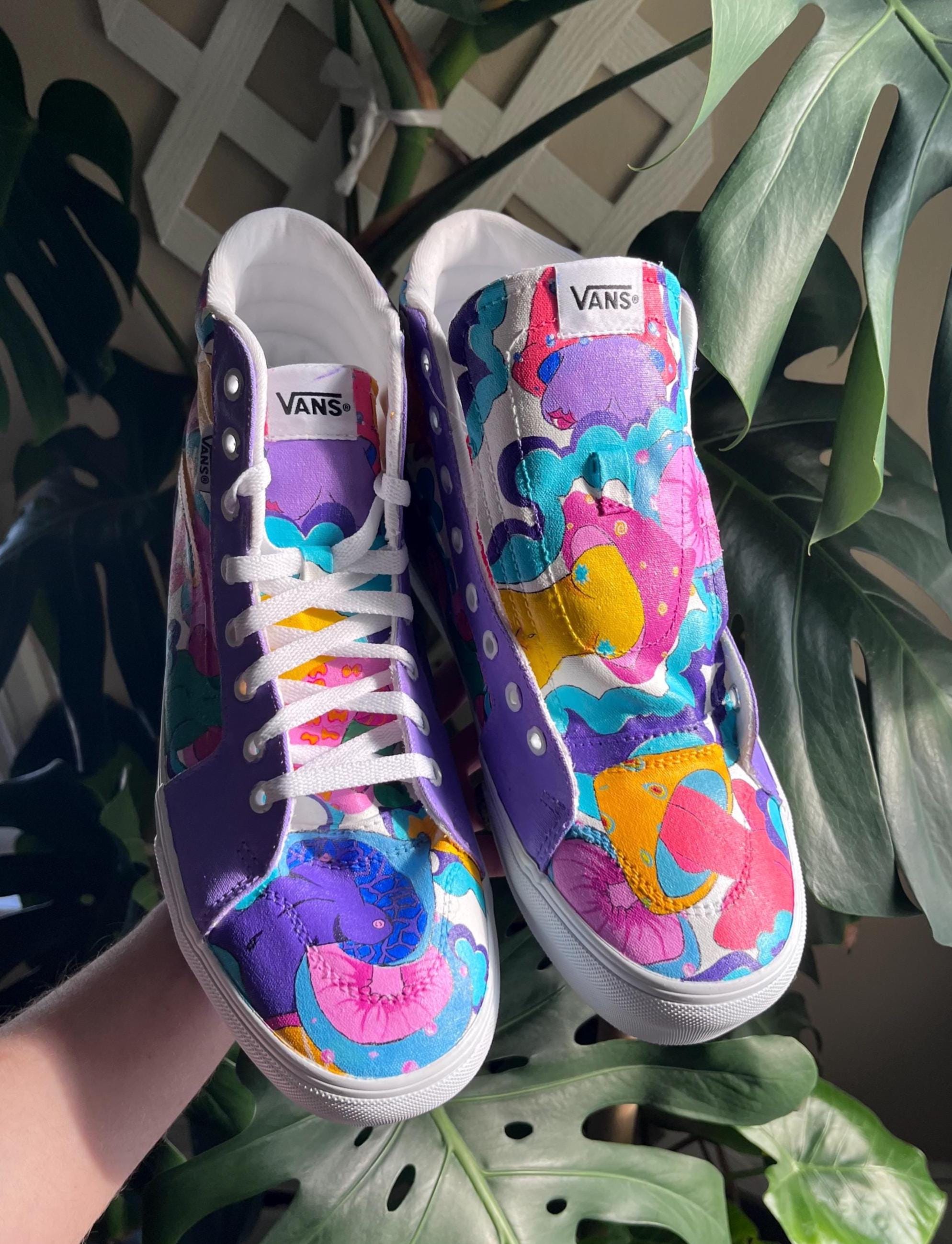 Vans Hand Painted High‎ Top Space Jam Tune Squad Mens 9 Womens 10.5 VANS Sk8-Hi tops Galaxy Custom men main image 2