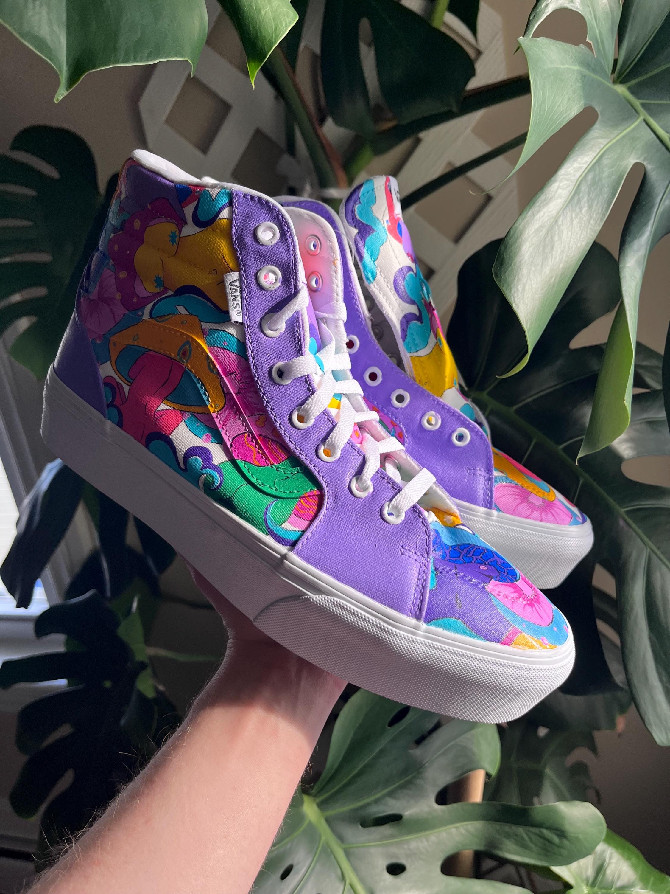 Vans Hand Painted High‎ Top Space Jam Tune Squad Mens 9 Womens 10.5 VANS Sk8-Hi tops Galaxy Custom men main image 3