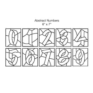 Abstract Numbers Stained Glass Patterns PDF & JPEG - Etsy