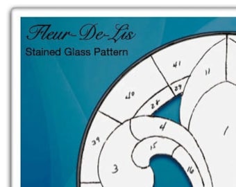 Fleur-De-Lis Stained Glass Pattern