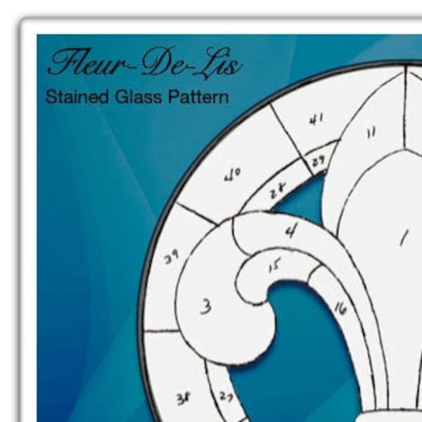 Fleur-De-Lis Stained Glass Pattern