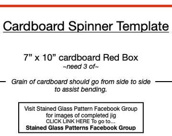 Stained Glass Spinner Cardboard Jig Template Plans