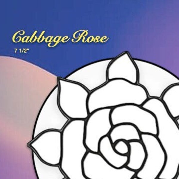 Cabbage Rose Stained Glass Pattern