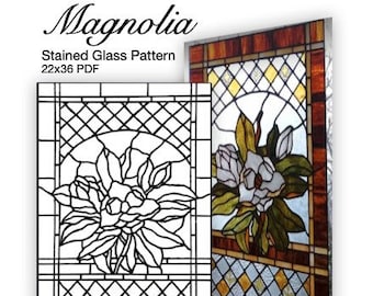 Magnolia Stained Glass Pattern
