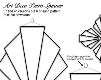 Art Deco Retro Stained Glass Spinner Pattern