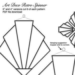 Art Deco Retro Stained Glass Spinner Pattern