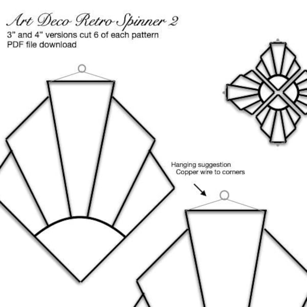 Art-Deco-Retro Spinner 2 Glasmalerei-Muster