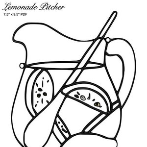 Pitcher of Lemonade Stained Glass Pattern