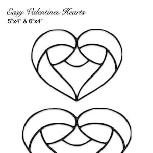 Easy Hearts Stained Glass Pattern~ PDF Download