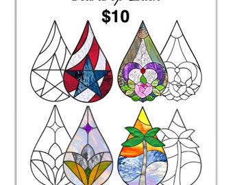 Teardrop Stained Glass Pattern Pack