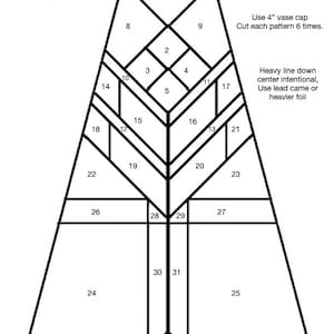 Frank Lloyd Wright Table Lamp Stained Glass Pattern
