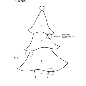 Easy Christmas Tree Stained Glass Pattern PDF