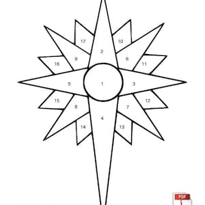 Star of Bethlehem Stained Glass Pattern PDF
