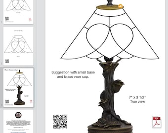 Heart Pendant Lamp Stained Glass Pattern