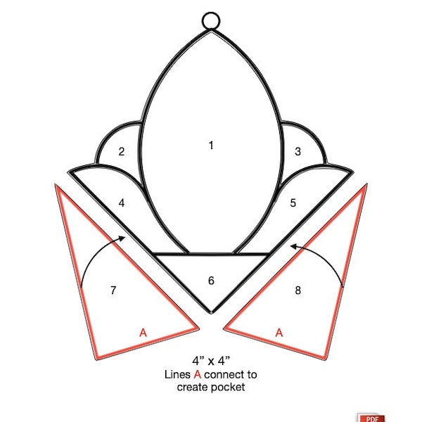 Flower Pot Hanger Stained Glass Pattern PDF