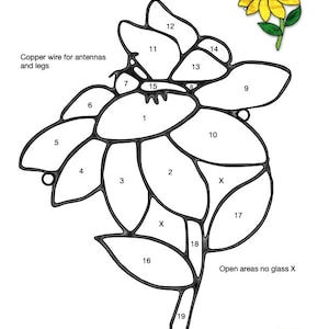 Flower and Butterfly Stained Glass Suncatcher Pattern
