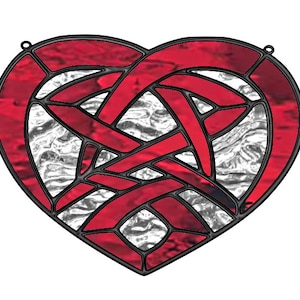 Gaelic Heart Stained Glass Pattern PDF - Etsy
