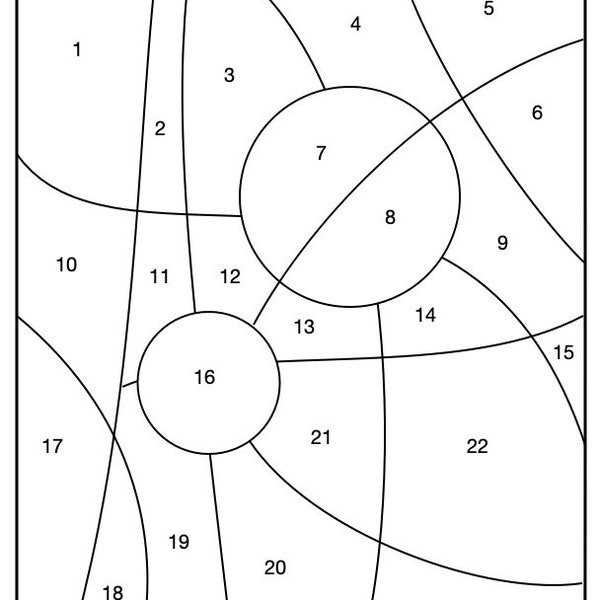 Eenvoudig abstract glas-in-loodpatroon x2 PDF