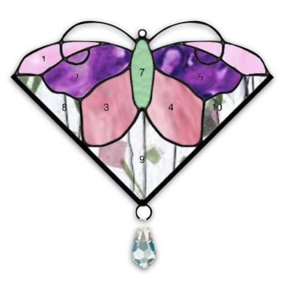 Butterfly Hanger Stained Glass Pattern PDF