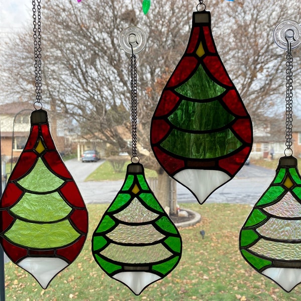 Christmas Tree Ornament Stained Glass Pattern