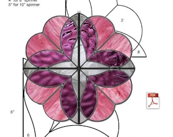 Heart Spinner Stained Glass Pattern