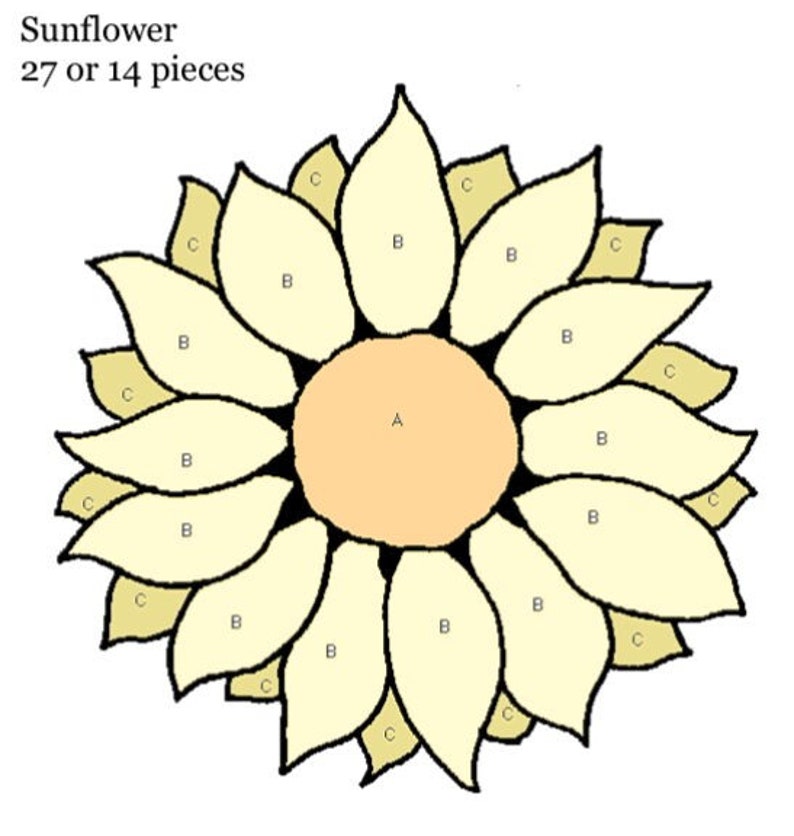 sunflower stained glass pattern color
