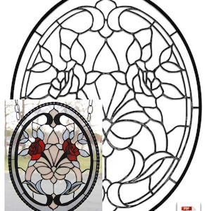Victorian Rose Stained Glass Pattern