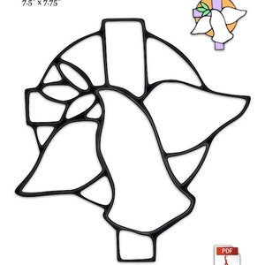 Dove & Cross Stained Glass Pattern PDF Download