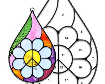 Groovy Teardrop Stained Glass Pattern