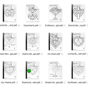 Valentine Hearts Stained Glass Pattern Pack - Etsy